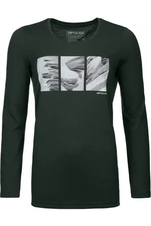ORTOVOX Koszulka damska 185 Merino Shape PIC LS zielona
