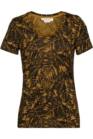 Icebreaker Koszulka damska merino Tech Lite II SS Scoop Native Ferns clove
