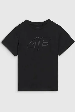 4F Koszulka bawełniana t-shirt dla chłopca JWMM00TTSHM2331 czarna