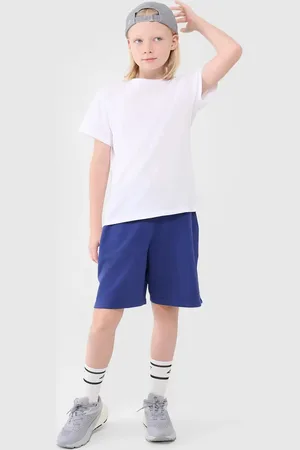 4F Krókie spodenki bawełniane dla chłopca JWSS25TSHOM627 niebieskie