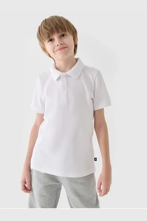 4F JUNIOR Polo chłopięce M478 białe