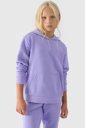 4F Bluza dresowa dziewczęca F1315 niebieska