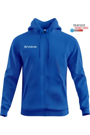 Givova Bluza sportowa męska z kapturem MA024 niebieska