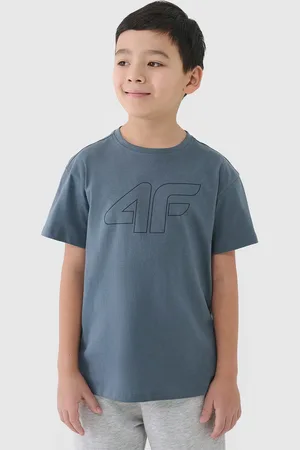 4F Koszulka bawełniana t-shirt dla chłopca JWSS25TTSHM2325 zielona