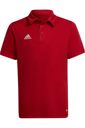 adidas Koszulka polo chłopięca bawełniana H57495 czerwona