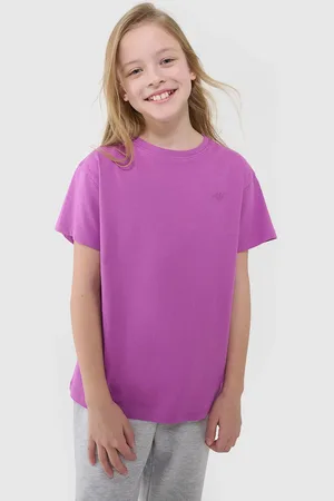 4F Koszulka dziecięca t-shirt bawełniany JWSS25TTSHF2326 różowa