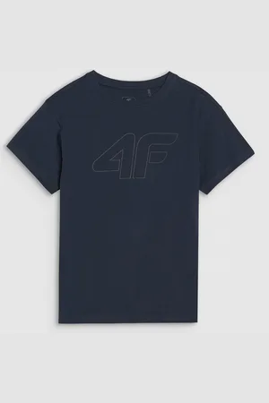 4F Koszulka bawełniana t-shirt dla chłopca JWMM00TTSHM2331 granatowa