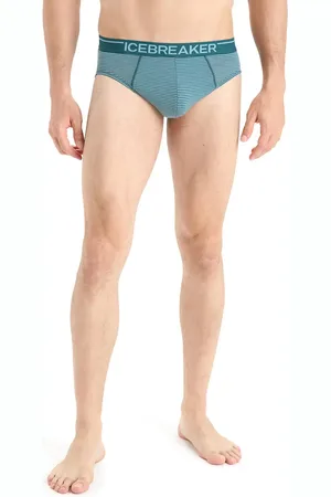 Icebreaker Slipy męskie z wełny merino Anatomica Briefs zielone