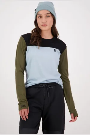 MONS ROYALE Koszulka damska merino Yotei BF LS Logo - Riverbed