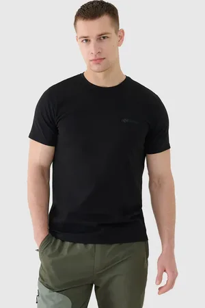 4F T-shirt męski koszulka bawełniana WSS25TTSHM2003 czarna