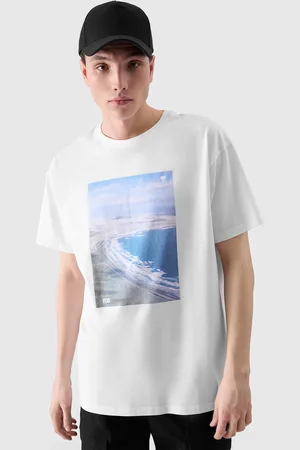 4F T-shirt męski koszulka bawełniana RSS24TTSHM2132 biała