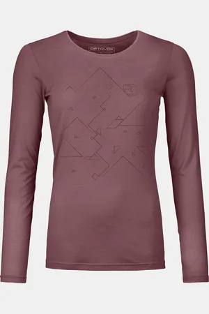 ORTOVOX Koszulka damska 185 Merino Tangram LS różowa