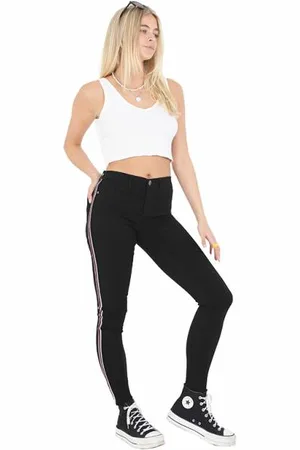 Brave Soul Ribbon Kobiety Skinny Fit Jeansy LJN-343WSTĄŻKA