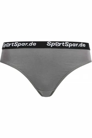 SportSpar .de "Sparhöschen" Kobiety Stringi ciemnoszary