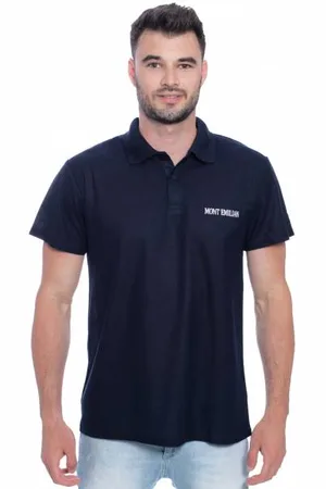 MONT EMILIAN "Caen" Mężczyźni Koszulka polo basic granatowy