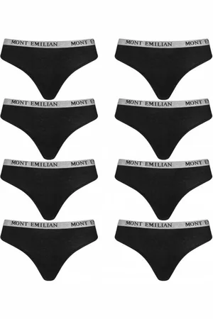 MONT EMILIAN "Colmar" Kobiety Stringi 8-pak czarne