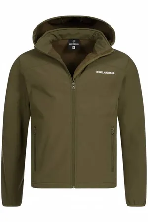 Kirkjubøur ® "Hestur" Mężczyźni kurtka SOFTSHELL 10 000 mm słupa wody khaki brązowy
