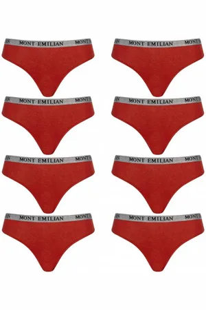 MONT EMILIAN "Colmar" Kobiety Stringi 8-pak czerwone