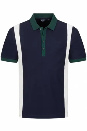 Ben Sherman Vintage Sports Mężczyźni Koszulka polo 0076367-MORSKI