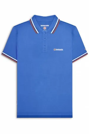Lambretta Triple Tipped Mężczyźni Koszulka polo SS1650-DK BL-W/SB/MR
