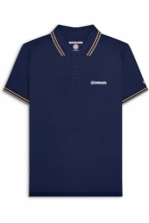 Lambretta Podwójnie wywrotka Mężczyźni Koszulka polo SS1608-NAVY-N/LG