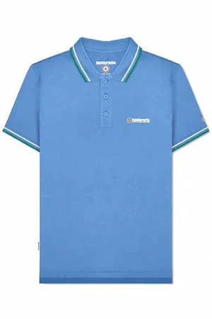 Lambretta Podwójna końcówka Mężczyźni Koszulka polo SS1608-AZ BL/DL/SZARY