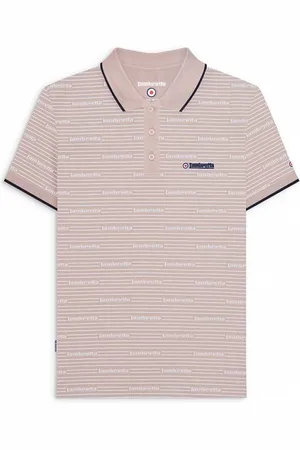 Lambretta Repeat Logo Mężczyźni Koszulka polo SS1221-SREBRNY