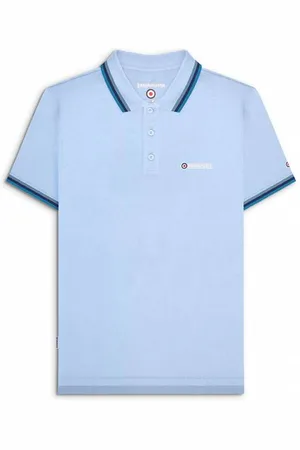 Lambretta Triple Tipped Mężczyźni Koszulka polo SS1650-CZYSTE NIEBO
