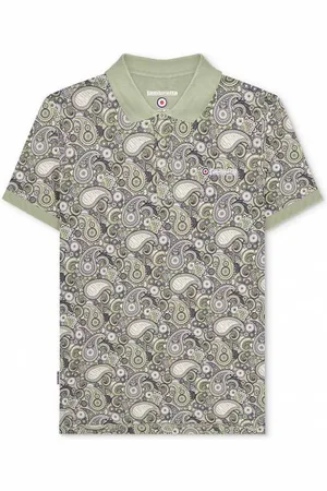 Lambretta Paisley Mężczyźni Koszulka polo SS0031-DSRT SAGE