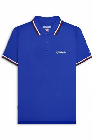 Lambretta Triple Tipped Mężczyźni Koszulka polo SS1650-SODA NIEBIESKA
