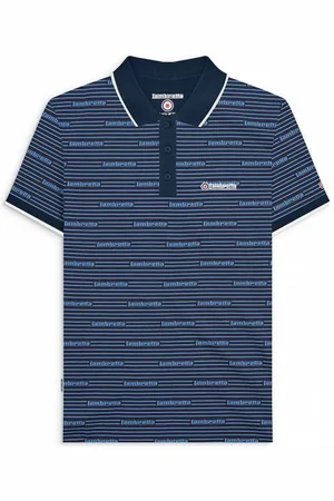 Lambretta Repeat Logo Mężczyźni Koszulka polo SS1221-NAVY