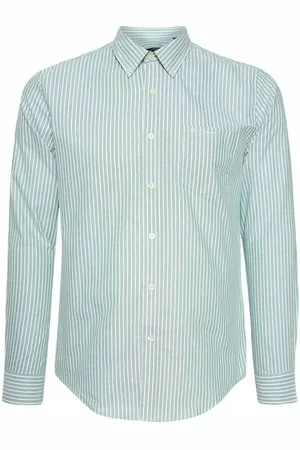 Ben Sherman Oxford Cotton Mężczyźni Koszula z długim rękawem 1012797-CIEMNOZIELONY