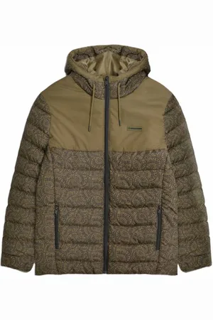 Lambretta Padded Paisley Mężczyźni Kurtka zimowa SS1517-KHAKI