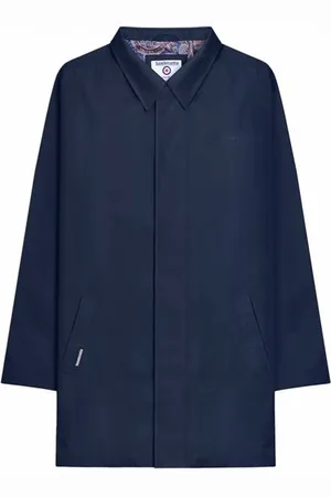 Lambretta Coated Mac długie Mężczyźni Płaszcz LAMB1000-NAVY
