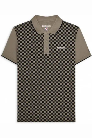 Lambretta Two Tone Mężczyźni Koszulka polo SS1224-liszaj GRN