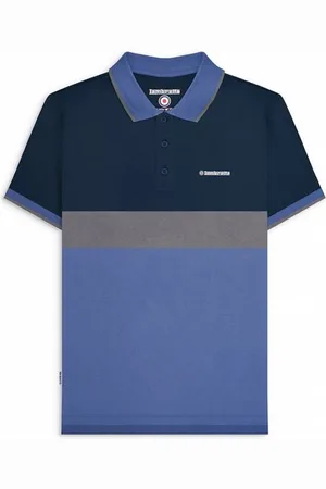 Lambretta Contrast Panel Mężczyźni Koszulka polo SS1219-NAVY