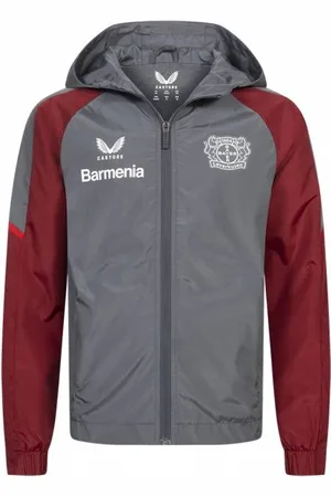 CASTORE Bayer 04 Leverkusen Dzieci Kurtka z kapturem TJ1493- CZERWONY