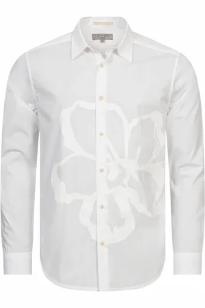 Ted Baker Strafod Mężczyźni Koszula z długim rękawem 256271-BIAŁY