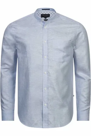 Ted Baker Granan Linen Shirt Mężczyźni Koszula z długim rękawem 270584-LT