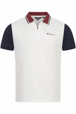 Ben Sherman Classic Mężczyźni Koszulka polo 0076371-ŚNIEŻKA