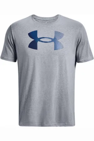 Under Armour Męski t-shirt z nadrukiem UA Big Logo Fill - szary