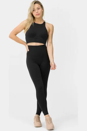 Calvin Klein legginsy damskie kolor czarny z nadrukiem