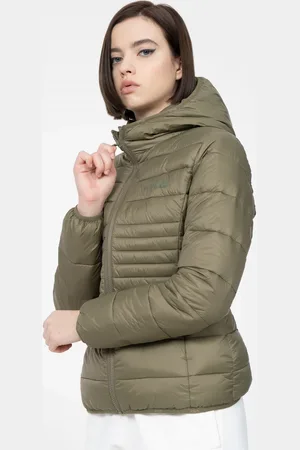 Fila Damska kurtka puchowa pikowana SQUILLE - oliwkowa/khaki