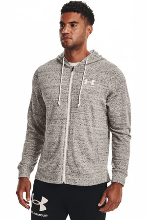 Under Armour Męska bluza dresowa rozpinana z kapturem UA RIVAL TERRY LC FZ - szara