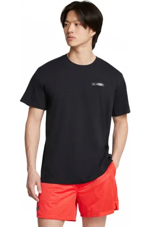 Under Armour Męski t-shirt z nadrukiem UA HW Armour Label SS - czarny