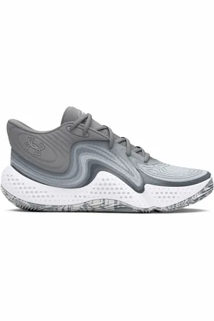Under Armour Buty do koszykówki uniseks UA Spawn 6 Mid - szare