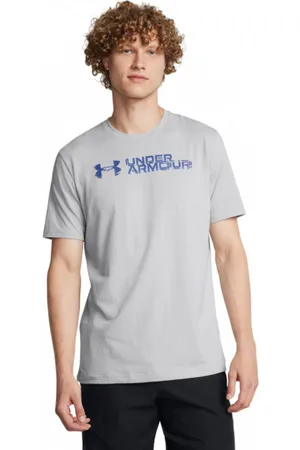 Under Armour Męski t-shirt z nadrukiem UA M Sliced Wordmark 60/40s Ss