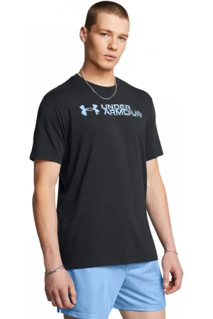Under Armour Męski t-shirt z nadrukiem UA M Sliced Wordmark 60/40s Ss