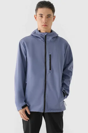 4F Męska kurtka softshell RAW24TSOFM397 - niebieska