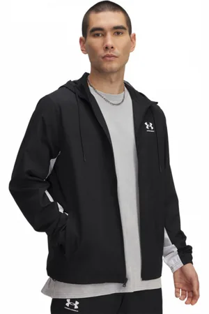 Under Armour Męska kurtka wiatrówka UA Rival Woven - czarna